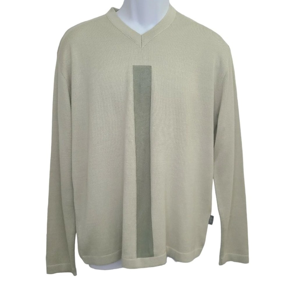 Mondo New Line Sweater/Pullover 100% Pure Wool Merinos Size L Made in Italy